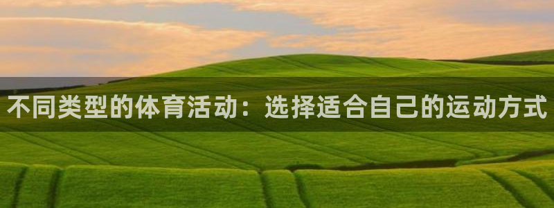 vsport体育官网下载：不同类型的体育活动：选择适合自己的